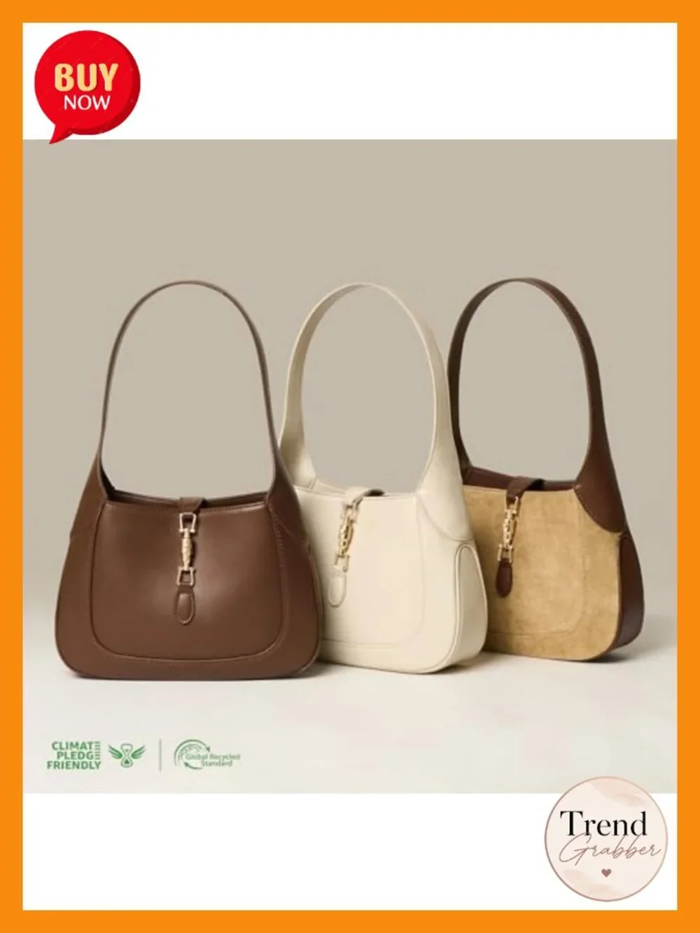 Vegan Leather Hobo Bag with Push-Lock Top Handle Shoulder Bag